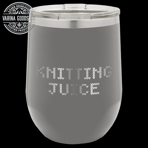 Laser Engraved Knitting Juice Wine Tumbler